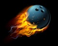 Flaming Bowling Ball Royalty Free Stock Photo