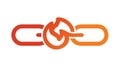 Flaming Broken Chain Link Icon, Critical Security Breach, vector design Generative AI Royalty Free Stock Photo
