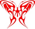Flaming Butterfly Tribal (Vector) 1