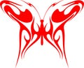 Flaming Butterfly Tribal (Vector) 3
