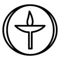 Flaming chalice Isolated Vector Icon which can easily modify or edit