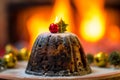 Flaming Christmas Pudding and Holiday Spirit