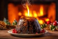 Flaming Christmas Pudding and Holiday Spirit