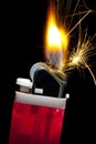 Flaming Cigarette Lighter Royalty Free Stock Photo