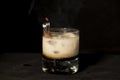 Flaming Cinnamon cocktail with kahlua, baileys irish cream and sambuca