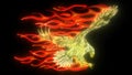 Flaming Eagle digital laser video animation