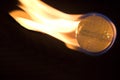 Flaming Golf Ball Royalty Free Stock Photo