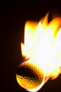 Flaming Golf Ball Royalty Free Stock Photo