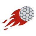 Flaming golf ball icon Royalty Free Stock Photo