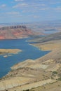 Flaming Gorge Reservoir from Sheep Creek Overlook in Ashley National Forest, Utah Royalty Free Stock Photo