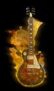 Flaming guitar