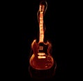 Flaming guitar Royalty Free Stock Photo