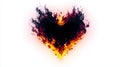 Flaming Heart of Passion Royalty Free Stock Photo