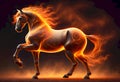 Flaming Horse Illustration Royalty Free Stock Photo