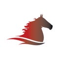 flaming horse sport badge logo design