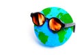 Flaming Hot Globe Model with Fiery Shades