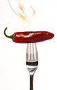 Flaming hot red chili pepper Royalty Free Stock Photo