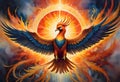 Flaming Phoenix Illustration