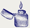 Flaming lighter Royalty Free Stock Photo