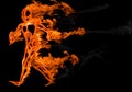 Flaming man Royalty Free Stock Photo