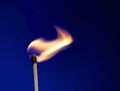 Flaming Matchstick Royalty Free Stock Photo