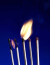 Flaming Matchstick Royalty Free Stock Photo