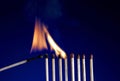 Flaming Matchstick Royalty Free Stock Photo