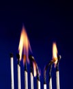 Flaming Matchstick Royalty Free Stock Photo