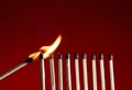 Flaming Matchstick Royalty Free Stock Photo