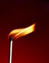 Flaming Matchstick Royalty Free Stock Photo