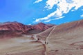 The Flaming Mountains is the northern route of the ancient Silk Road Royalty Free Stock Photo