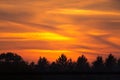 Flaming Orange Sky at Twilight