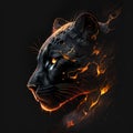 Flaming Panther. Generative AI