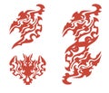 Flaming phoenix symbols