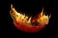 Flaming red pepper