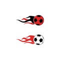 Flaming Soccer Ball Logo Illustration