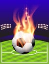 Flaming Soccer Football Background