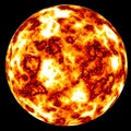 Flaming Sun isolated Royalty Free Stock Photo