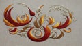 Flaming Threads Embroidering the Joy of National Toasted Marshmallow Day with a Marshmallo.AI Generated Royalty Free Stock Photo