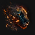 Flaming Tiger. Generative AI