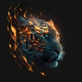 Flaming Tiger. Generative AI