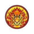 Flaming Tiger Head Icon