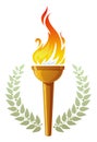 Flaming torch Royalty Free Stock Photo