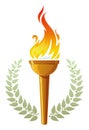 Flaming torch