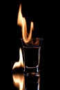 Flaming vodca Royalty Free Stock Photo