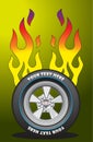 Flaming wheel 2 Royalty Free Stock Photo