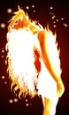 Flaming woman