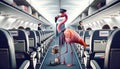 Flamingo as an Airline Steward