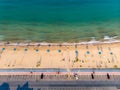 Flamingo beach in Ras Al Khaimah, UAE aerial view