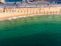 Flamingo beach in Ras Al Khaimah, UAE aerial view